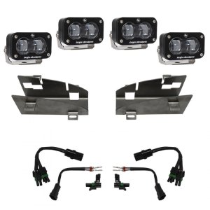 Ram 1500 Rebel Fog Pocket Light Kit - Baja Designs - S2 SAE Dual - Clear - `19-`22